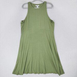 Athleta Dress Women XL Tall Green Santorini Thera Tank Sleeveless Flare Athletic